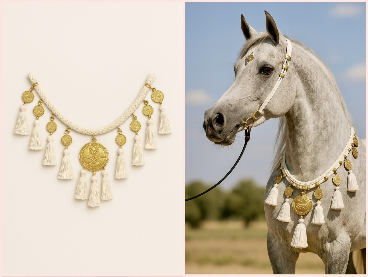 White & Gold Breastplate